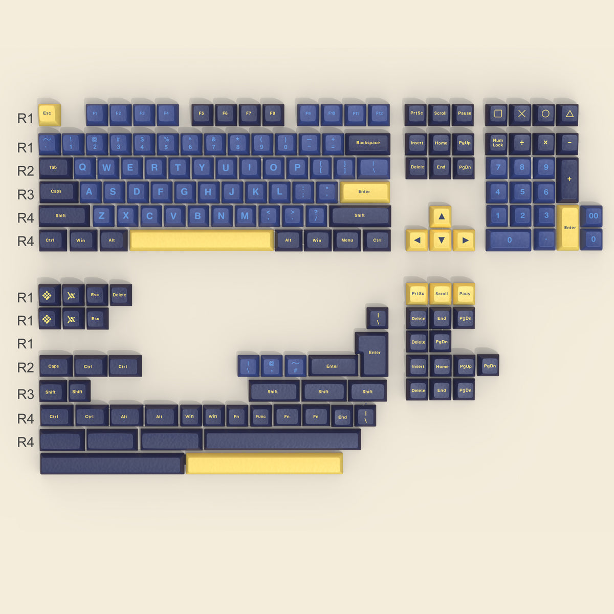 Midnight Blue OSA Profile Double Shot Keycap Set – WINMIX Production