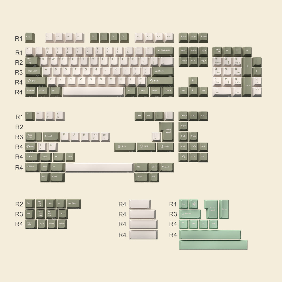 Cloud Mist Cherry Profile Doubleshot Keycap Set – WINMIX Production